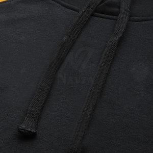 Navza Men's <b>Black</b> Yellow Raglan Hoodie Cotton Fleece Breathable Lined Casual Hooded <b>Sweatshirt</b> Regular Fit Autumn Wear - Product Image 6