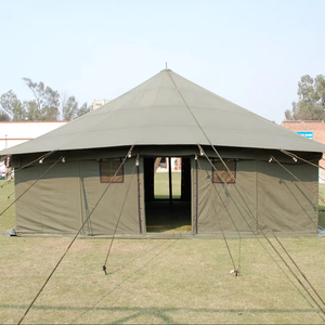 Deluxe Double Fly Cotton Canvas Bell <b>Tent</b> Central <b>Pole</b> Waterproof UV Resistant Camping <b>Tent</b> - Product Image 1