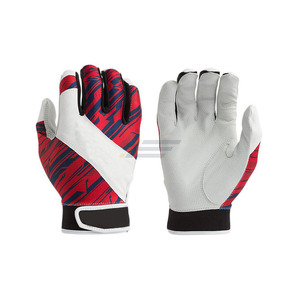 Guantes de Bateo de Cuero Verde Acolchados con Cierre de Velcro, Ambidiestros, Duraderos, Transpirables, Unisex, para Entrenamiento de Adultos - Product Image 4