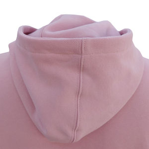 Unisex <b>Pink</b> Oversized <b>Hoodie</b> With White Puff Print "NECESSARY" Logo Front Pocket Fleece Cotton Autumn Wear - Product Image 4