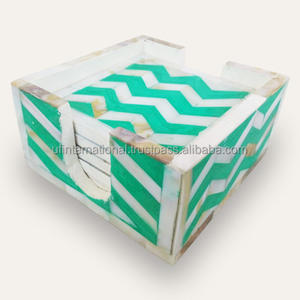 Posavasos con incrustaciones de hueso de vidrio para oficina, posavasos con caja y buen precio, gran oferta - Product Image 5