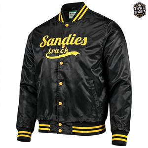 STARRYSKY Uniforme de baseball américain personnalisable pour homme, doublure en soie, écologique, patchwork brodé sur le devant, style universitaire - Product Image 5