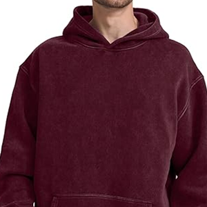 Hoodie d'hiver surdimensionné de haute qualité 500 GSM, coupe de luxe, sans cordon, 100 % coton molletonné - Product Image 5