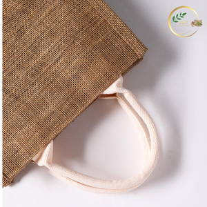 Reusable Jute Picnic Tote <b>Bag</b> with Strong Handles for Outdoor Camping and Shopping - Product Image 2