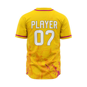 เสื้อเบสบอลแบบซับลิเมชั่น ติดกระดุมเต็มตัว ชุดทีมสั่งทำพิเศษ ระบายอากาศได้ดี ซับเหงื่อ แห้งเร็ว ผลิตจากโรงงาน - Product Image 6