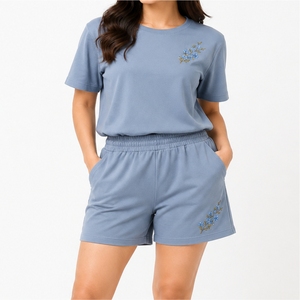 Women Casual Lounge Short Set Soft Cotton Premium Quality Breathable Wear Summer Style Relax Comfort Casual Fashion Modern Wear - Product Image 1