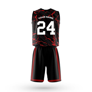 Uniforme de Baloncesto Personalizado al por Mayor para Hombre, Conjunto de Camiseta y Pantalones Cortos de Secado Rápido, Transpirable, de Poliéster, Ropa Deportiva de Equipo, Fabricante OEM - Product Image 3