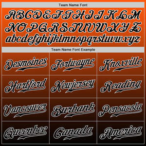 Camiseta de Béisbol Personalizada con Estampado Degradado Naranja y Negro, Cuello en V, Manga Corta, Transpirable, de Secado Rápido, con Nombre del Equipo y Número del Jugador - Product Image 5