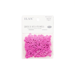 Cuentas de Arcilla Polimérica Ilan 6x1 mm Color Fucsia para la Creación de Joyas - Product Image 1