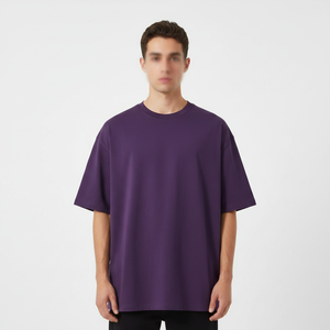 เสื้อยืดโอเวอร์ไซส์แขนสั้นผ้าคอตตอน 100% สไตล์วินเทจฟอกสี ทรงหลวมใส่สบายสำหรับผู้ชาย ขายตรงจากโรงงาน รับผลิตตามแบบ - Product Image 3