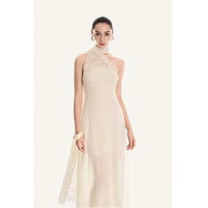 Ready To Ship Women's Dresses ODM CORINNE ELEGANT LACE DRESS Maxi Length <b>Wrap</b> Neckline High Fashion Women Dress from Vietnam - Product Image 3