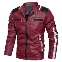 Jaket Kulit Asli Pria Musim Semi, Lapisan Formal Kerah Bulat, Model Slim, Tahan Air, Tahan Angin, Bernapas, Bagian Depan Dapat Disesuaikan