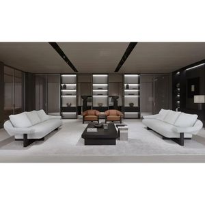Modern Italian Solid Teak Wood <b>Sofa</b> Set Luxury Boucle 3 Seater Couches Central Coffee <b>Table</b> Lounge Furniture Wholesale - Product Image 1