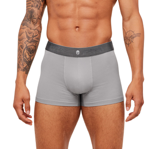 Boxers gris pour homme, respirants, extensibles, compressifs, anti-transpiration, pour le sport, la gym et les activités sportives. - Product Image 1