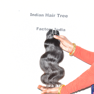 Extensions de Cheveux Remy Noirs Naturels Non Traités pour Femmes, Ondulés, Qualité Supérieure, Doux et Soyeux, Prix de Gros 100%, Par Export - Product Image 2