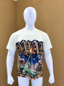 T-shirt graphique Off-White en gros, coton épais, coupe oversize, style Hip Hop Gothique, imprimé, pour homme, vintage Y2K, streetwear - Product Image 1