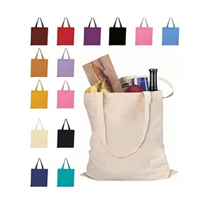 100% Cotton Custom Printed Woven <b>Zipper</b> Closure <b>Tote</b> <b>Bag</b> Ribbon Handle Washable Durable Branded Logo Canvas Extra <b>Large</b> - Product Image 2