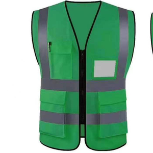 Chaleco de Seguridad Reflectante de Alta Visibilidad, Rojo, Poliéster, Múltiples Bolsillos, Unisex, Uniforme de Guardia, Todas las Temporadas, Detección de Agujas, Sin Costuras - Product Image 5