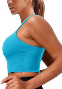 Soutien-gorge de sport respirant pour femme à maintien élevé, personnalisable par sublimation, avec coussinets amovibles et logo frontal, idéal pour la gym et les activités physiques - Product Image 5