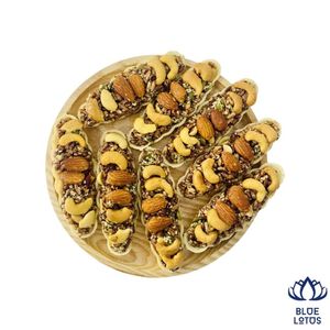 Tarte aux noix mélangées végétalienne éco-responsable, collation riche en fibres, faite à la main, vente en gros directe usine - Product Image 1