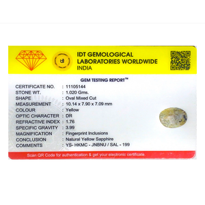Premium 5.1 Carat Yellow Sapphire Oval Cut Loose Gemstone for Fine Jewelry - Product Image 4