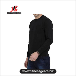 New <b>Fashion</b> Men's Customizable Color 100% Cotton Fleece Breathable Eco-Friendly Winter Sweatshirt-Regular Fit Hot Selling - Product Image 3