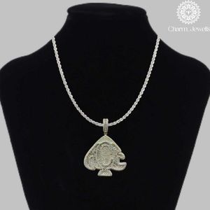เครื่องประดับ Charm_Jewells ชุบทอง 18K เงินแท้ 925 ประดับเพชรโมอิสซาไนต์ทรงกลม ดีไซน์แบบ Hip Hop รับรองโดย IGI สินค้าหรูหราสำหรับทุกเพศ เหมาะสำหรับใส่ทุกวัน - Product Image 1