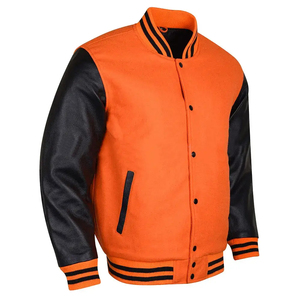 Veste universitaire unisexe personnalisable à prix abordable, vente directe usine, nouvelle collection, élégante, chaude pour l'hiver, à capuche, style géométrique, baseball - Product Image 4