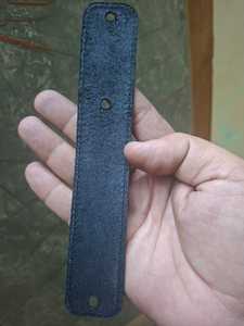 Sangle unisexe en cuir véritable avec boucle élastique gaufrée en tissu polyester et quincaillerie décorative personnalisée pour bagages et articles ménagers - Product Image 4