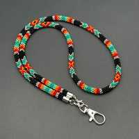 Collier bohème coloré à perles, porte-clés élégant et cordon pour badge d'identification pour femmes à prix avantageux
