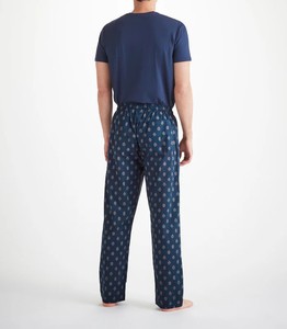 Pantalones de pijama informales estampados de algodón de punto para hombre, venta al por mayor, cintura elástica, cordón, transpirable, secado rápido, ropa de casa cómoda - Product Image 6