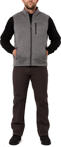 Gilet zippé gris pour homme AMDAA ENTERPRISES, col montant, coupe-vent, respirant, vêtement d'extérieur décontracté, couleur unie, grande taille, automne - Product Image 5