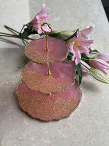 Support à gâteau rond en résine, design nouveau, écologique, luxueux, pour mariage, fiançailles, anniversaire, décoration de gâteau. - Product Image 2