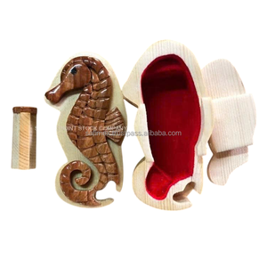 Intarsia กล่องไม้ปริศนากล่องเครื่องประดับแกะสลักด้วยมือแกะสลักขนาดสั่งทำสำหรับของที่ระลึกของตกแต่งบ้านจากโรงงานเวียดนาม - Product Image 1