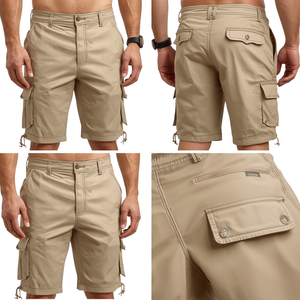 Adventure Ready Men's Cargo Shorts Featuring Reinforced Pocket Construction and Relaxed Casual Outdoor Appeal - Product Image 4