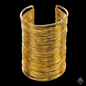 ปราโอกำไลข้อมือชุบทองขนาดใหญ่ป้องกันการเสื่อมเสียกำไลข้อมือแฟชั่น - Product Image 3