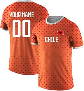 Maillot de football personnalisé du Chili pour homme, manches courtes, design tendance à pois, impression sublimée, vêtements de sport respirants, coupe classique, toutes saisons - Product Image 1