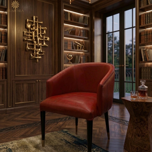 Silla de Comedor Moderna y Ergonómica Aster, de Madera Resistente, con Respaldo y Asiento Tapizado, para Hogar, Oficina, Apartamento, Hotel y Entrada - Product Image 4