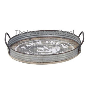 Plateau à fruits en métal rustique au design artistique classique et créatif, multifonctionnel, idéal pour les cadeaux d'affaires - Product Image 1