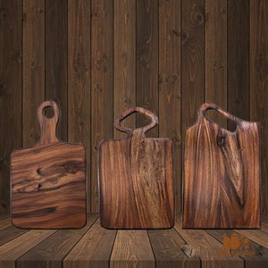 Rustic wood chopping board made from reclaimed teak wood with deep groove for meat carving and vegetable preparation - Product Image 4