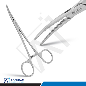 คีมหนีบหลอดเลือด Accuram Crile แบบโค้ง 160 มม. สำหรับผ่าตัด ทำจากสแตนเลส พร้อมระบบล็อค ใช้สำหรับหนีบหลอดเลือดแดง  เครื่องมือผ่าตัดชนิดใช้มือ ได้รับมาตรฐาน CE - Product Image 3
