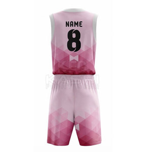 Nouvel ensemble d'uniformes de basketball personnalisés avec logo imprimé, anti-humidité, comprenant maillot et short, adapté aux commandes d'équipes adultes 100% - Product Image 3