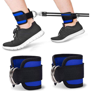 Tobilleras duraderas para gimnasio, tobilleras ajustables para entrenamiento con cable y resistencia - Product Image 1