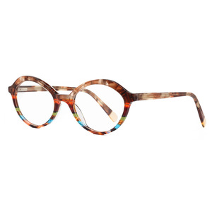 1063B Fashion High Quality Classic Retro Splice Color Oval <b>Frame</b> Eyewear for Women Men Multi-color Optical <b>Frames</b> 2025 - Product Image 4