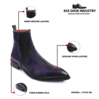 Sepatu Boots Kulit Pria Terbaru 2025 dengan Ritsleting di Pergelangan Kaki, Kulit Asli Sapi Lapis Atas, Kasual Bisnis, Nuansa Klasik Mewah