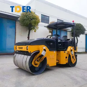 Bull Machine Road Roller Compactor 6 Ton Trilwalsmachine Rubber Band Trilwals