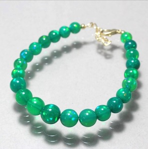 Green <b>Opal</b> Balls Beads Natural Ethiopian Welo <b>Opal</b> 5-8mm For Bracelets Or <b>Necklace</b> Making Available in 8" and 16" inches - Product Image 5