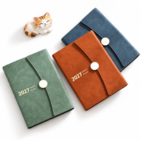 Ensemble de carnet de planification quotidienne 2027 avec stylo, journal en cuir PU de qualité supérieure, boîte cadeau pour usage professionnel et personnel