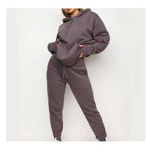 ชุดวอร์มผู้หญิงลายทางด้านข้าง ชุดลำลองฤดูใบไม้ร่วงฤดูหนาวสำหรับผู้หญิง ชุดเสื้อสเวตเชิ้ตลายทาง 2 ชิ้น และกางเกงวอร์มขายาวทรงกว้าง - Product Image 1