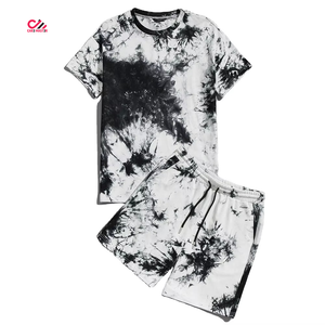 เสื้อยืดแขนสั้นผู้ชายลายไทได ชุดเซ็ตผ้าฝ้าย ระบายอากาศดี สวมใส่สบายๆ สำหรับฤดูร้อน ราคาสุดคุ้ม ขายออนไลน์ - Product Image 1